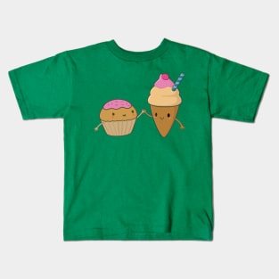 Cute and Kawaii Cupcake and Ice Cream Kids T-Shirt